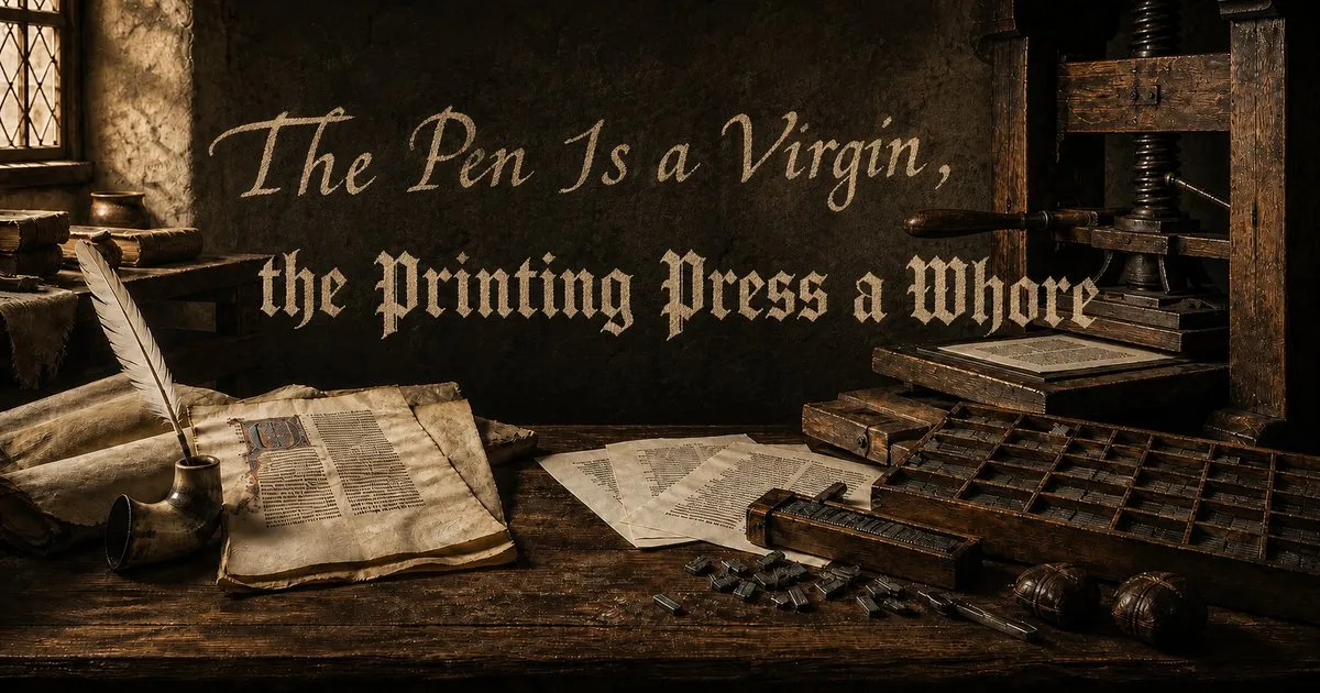 The Pen Is a Virgin, the Printing Press a Whore — Zainan Victor Zhou